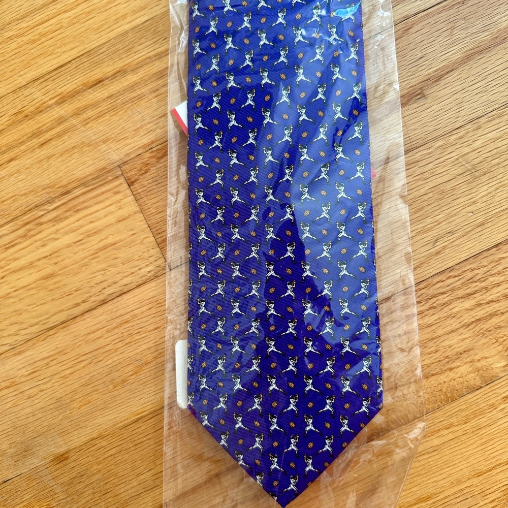 NWT Jos. A. Bank Baltimore Ravens Purple Football Men's Tie Miracle Collection
